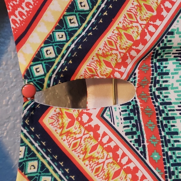 Blue and orange dress size 12 by My Michelle - Picture 3 of 5